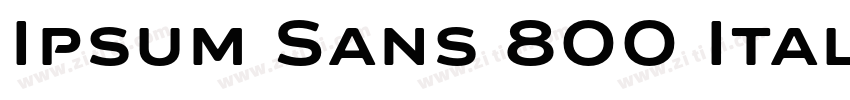 Ipsum Sans 800 Itali字体转换